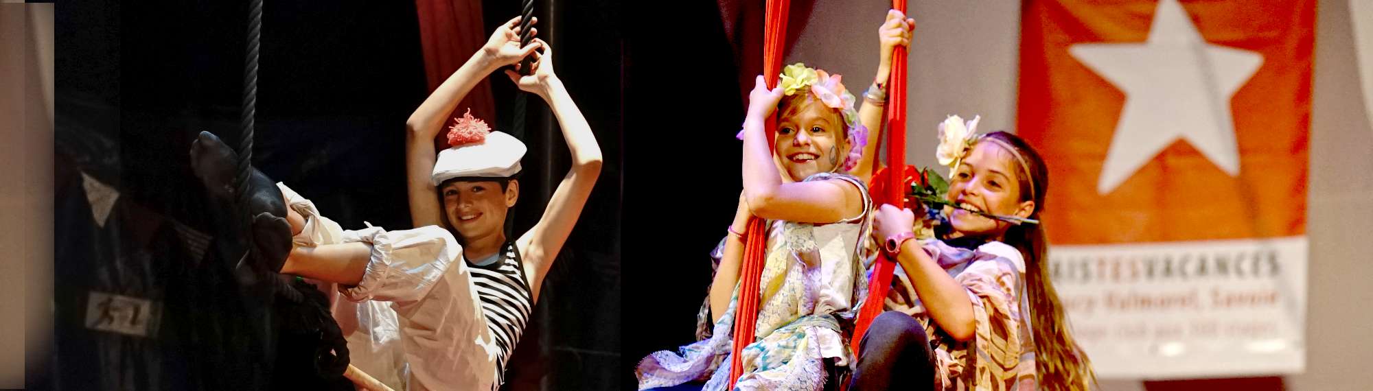 Groupe d'ados en stage de cirque